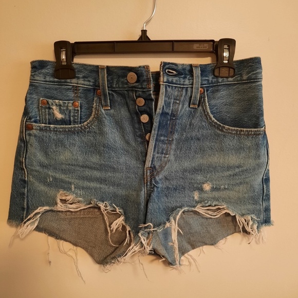 Levi's 501 Shorts - Blue W25 - Picture 4 of 7